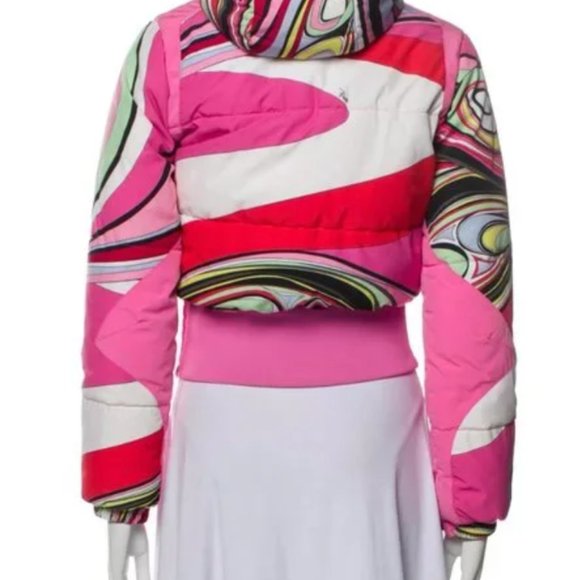 EMILIO PUCCI Colorblock Pattern Down Jacket ROSSIGNOL X - Picture 7 of 10